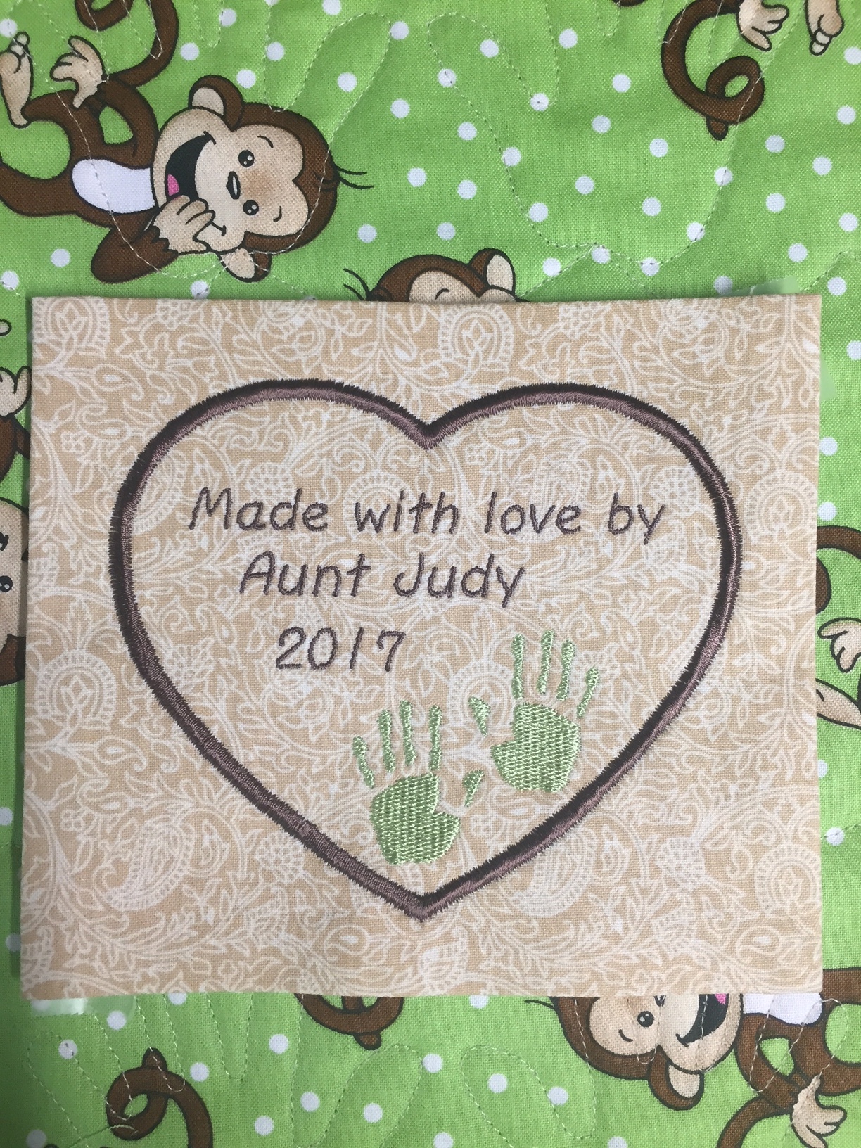 Embroidered Custom Quilt Label Quilt Tag Personalized One Custom 4x5 inch Label USA 